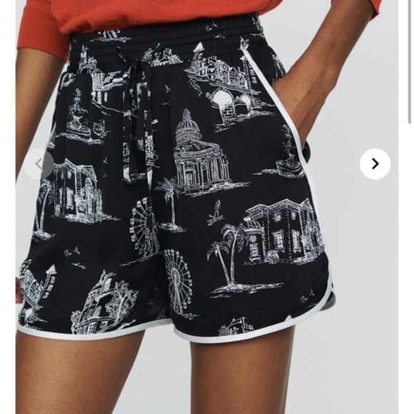 MAJE Black and White Embroidered Shorts Size XS - Picture 1 of 10